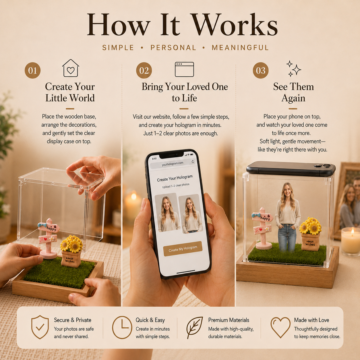 LumeMemo™ – Family Hologram Memory Keepsake